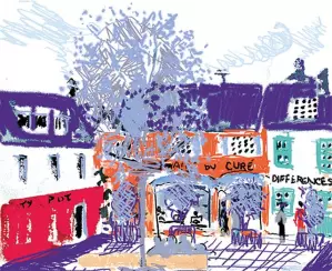 La petite place derrière l'église